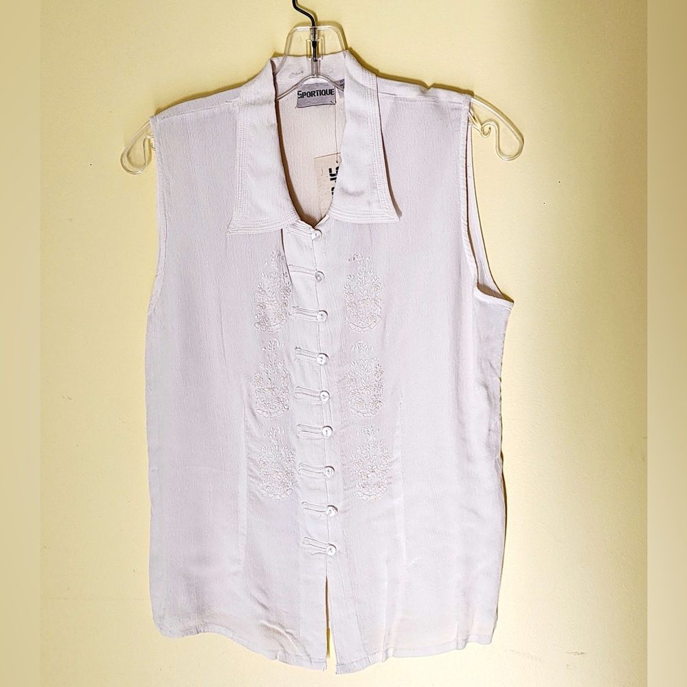 M Sportique Women's White Blouse